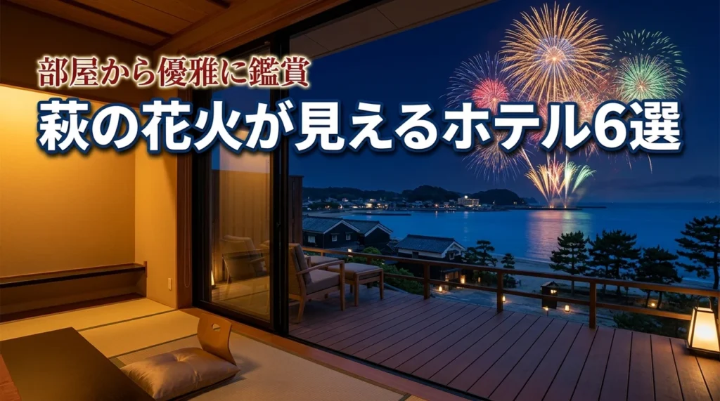 【萩の花火大会】ホテルで優雅に鑑賞したい人必見！部屋から見える宿6選を厳選