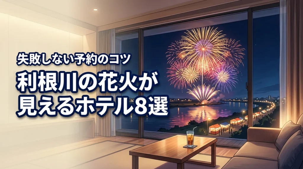 利根川の花火大会をホテルから見える客室で！おすすめの宿8選と予約のコツ