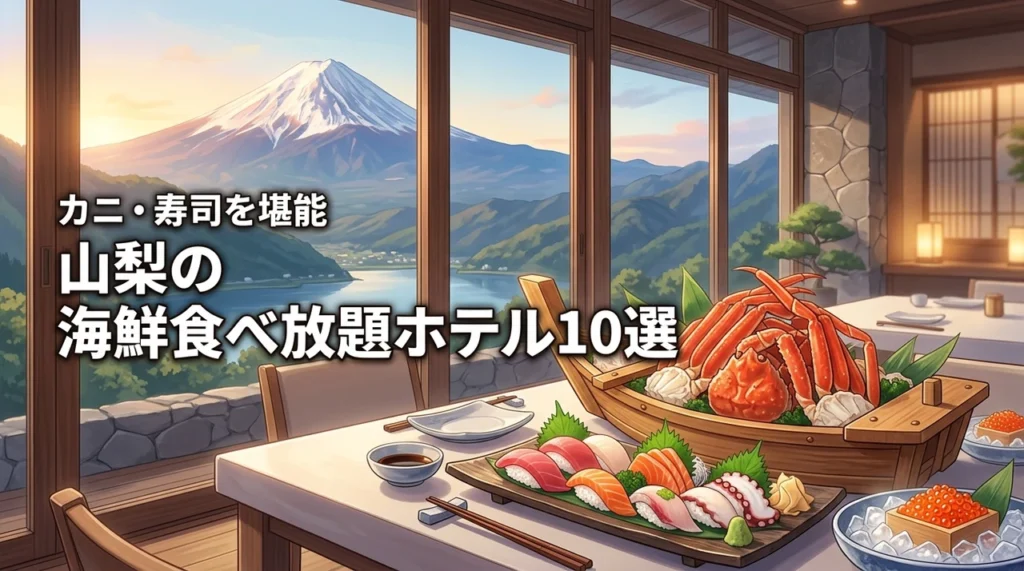 山梨で海鮮食べ放題が人気のホテル10選！カニや寿司を堪能する宿選びのコツ