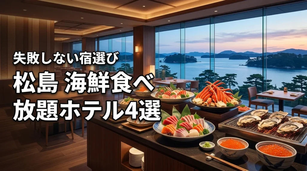 【厳選】松島で海鮮食べ放題を楽しめるホテル4選！失敗しない選び方も解説